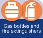 bbq gas bottles and fire extinguishers